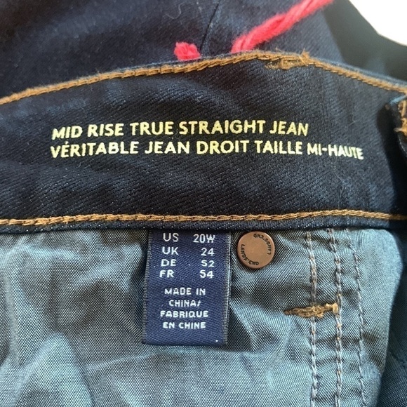 Lands End Midrise Dark Rinse Straight Leg Jean NWT Size 20W - Picture 5 of 8